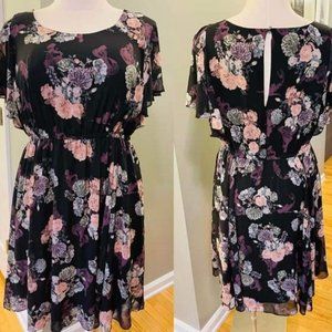 Disney Princess Floral Chiffon Skater Dress